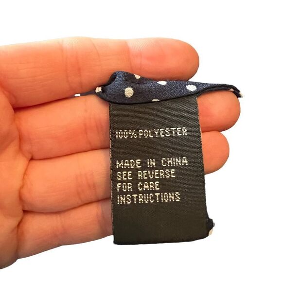 3 for $30! Sportsgal navy polka dot blouse - Picture 5 of 10